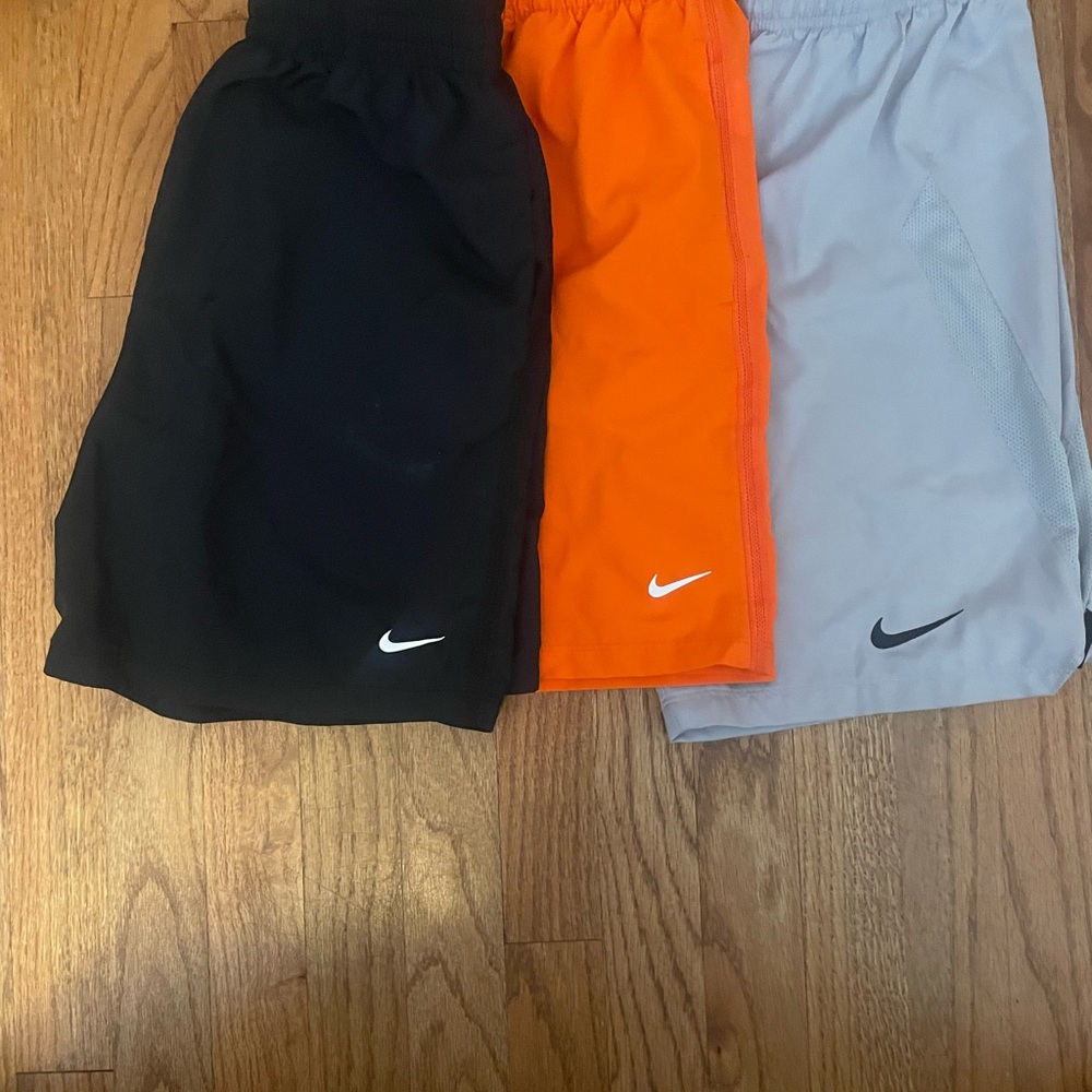 Nike Kids' Shorts Trio - Black, Orange, Gray